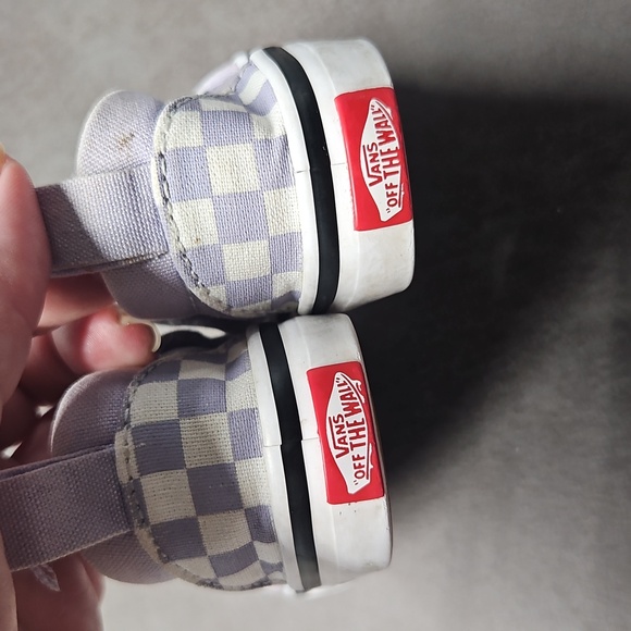 Vans Toddler Checkerboard Sneakers Lavender Size 5.0 - Picture 5 of 7